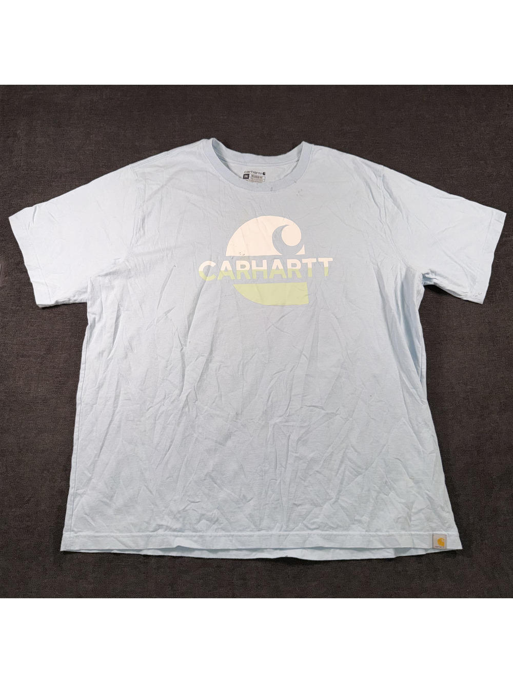Carhartt Relaxed Fit 2XL Light Blue Logo T-Shirt